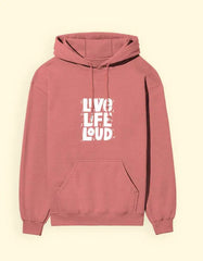 Live Life Loud Graphic Oversize Hoodie | Inspirational Streetwear Pullover Baklol Wear
