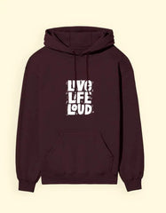 Live Life Loud Graphic Oversize Hoodie | Inspirational Streetwear Pullover Baklol Wear