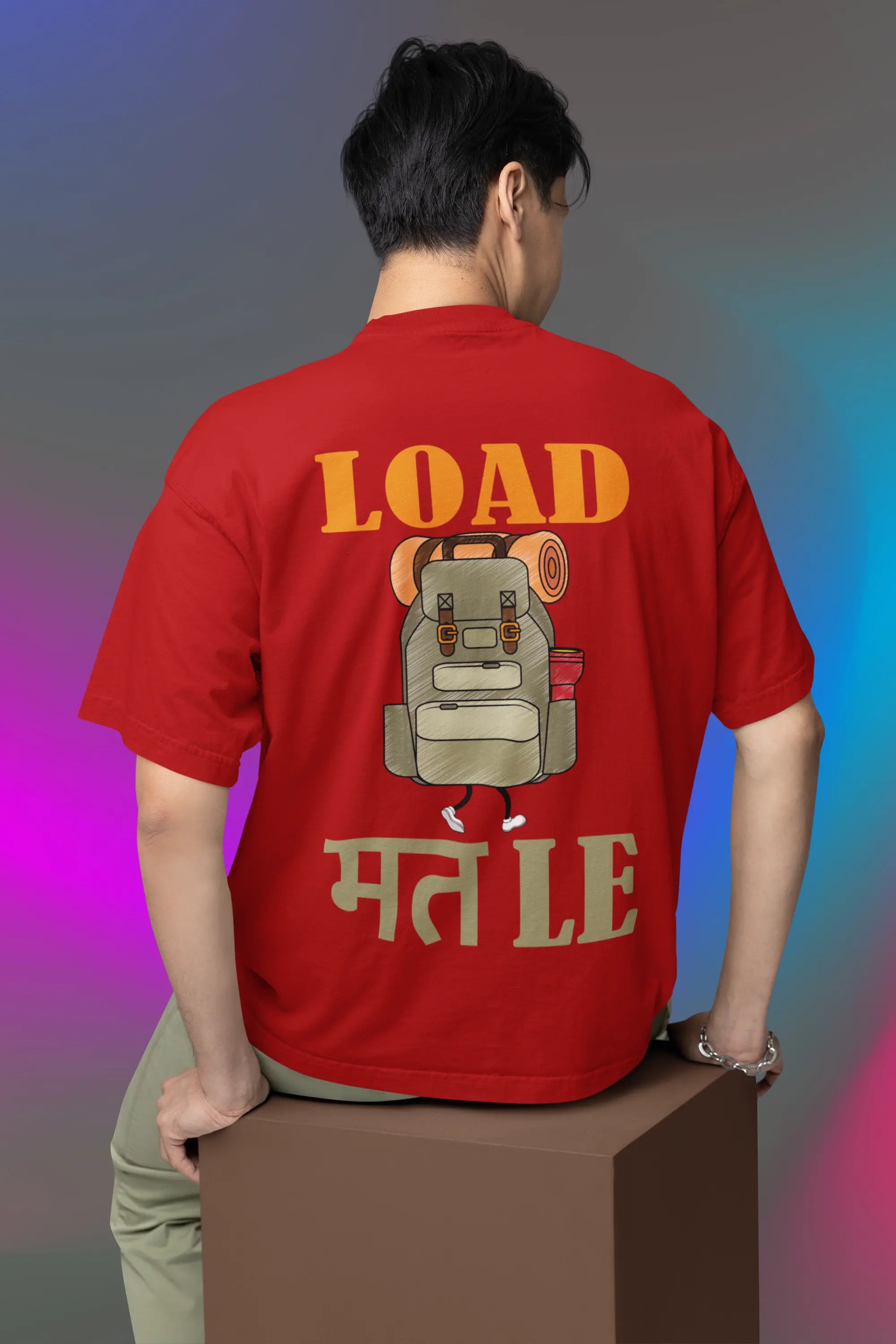 Load Mat Le Back Print Oversized T-Shirt Baklol Wear