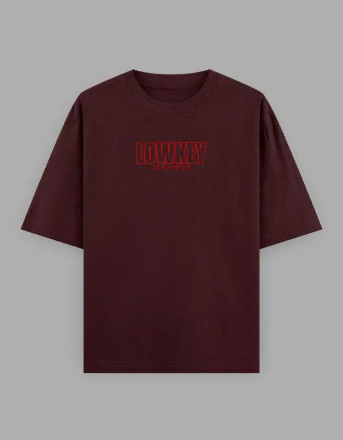Lowkey Oversized Minimalist T-Shirt – Japanese Streetwear Aesthetic Baklol Wear