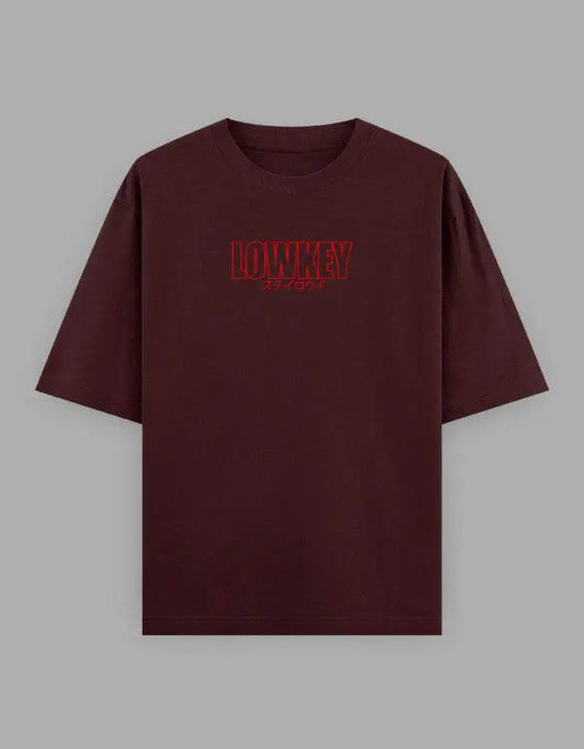 Lowkey Oversized Minimalist T-Shirt – Japanese Streetwear Aesthetic Baklol Wear