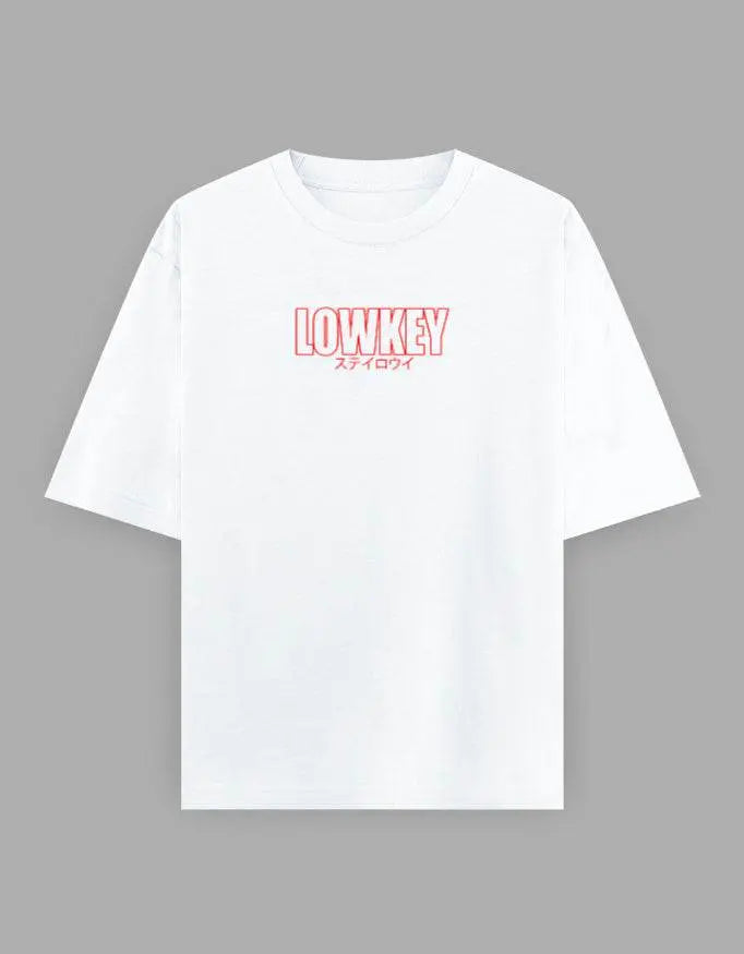 Lowkey Oversized Minimalist T-Shirt – Japanese Streetwear Aesthetic Baklol Wear