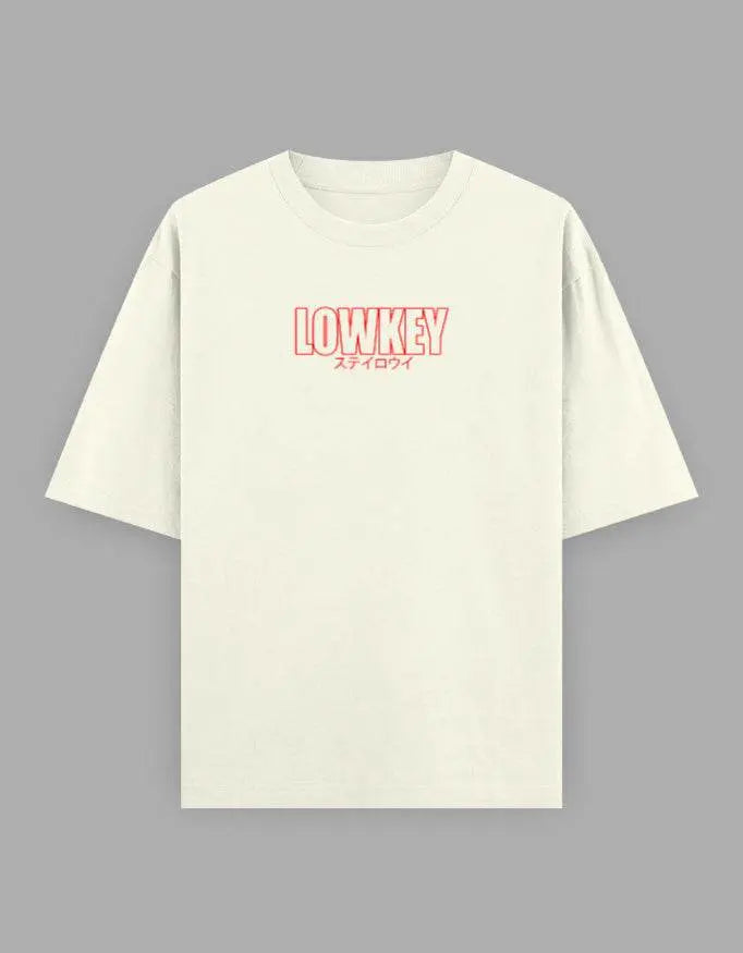 Lowkey Oversized Minimalist T-Shirt – Japanese Streetwear Aesthetic Baklol Wear