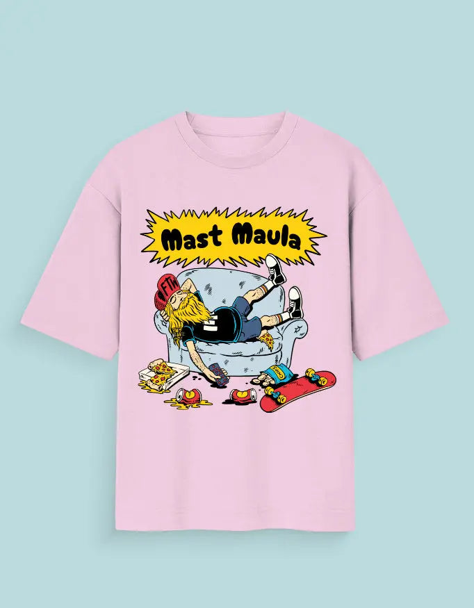 Mast Maula Oversized Graphic T-Shirt for Men & Women—Chill Vibes Baklol Wear