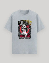 Men's Betrayed Samurai Skull Graphic T-Shirt – Japanese Tattoo Art, Edgy Streetwear Crew Neck Tee Baklol Wear