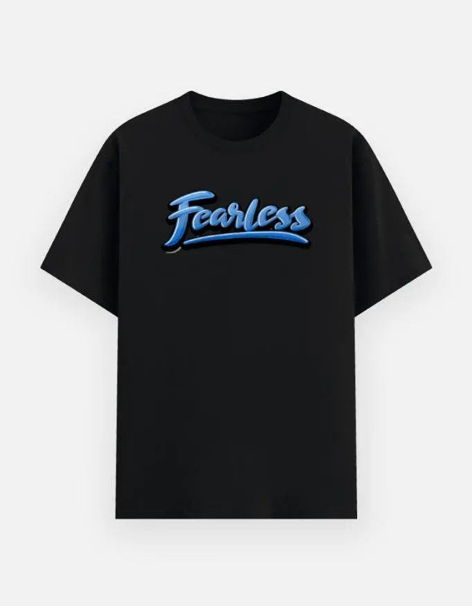 Men's Fearless Graphic T-Shirt – Motivational Streetwear, Bold Script Crew Neck Tee Baklol Wear
