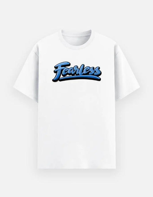 Men's Fearless Graphic T-Shirt – Motivational Streetwear, Bold Script Crew Neck Tee Baklol Wear