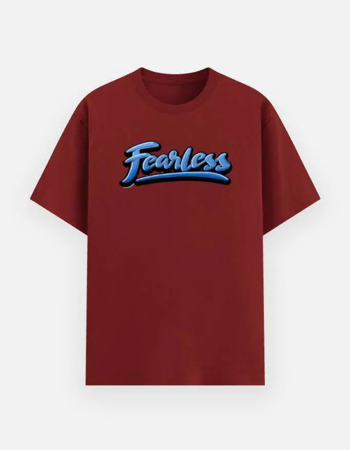 Men's Fearless Graphic T-Shirt – Motivational Streetwear, Bold Script Crew Neck Tee Baklol Wear