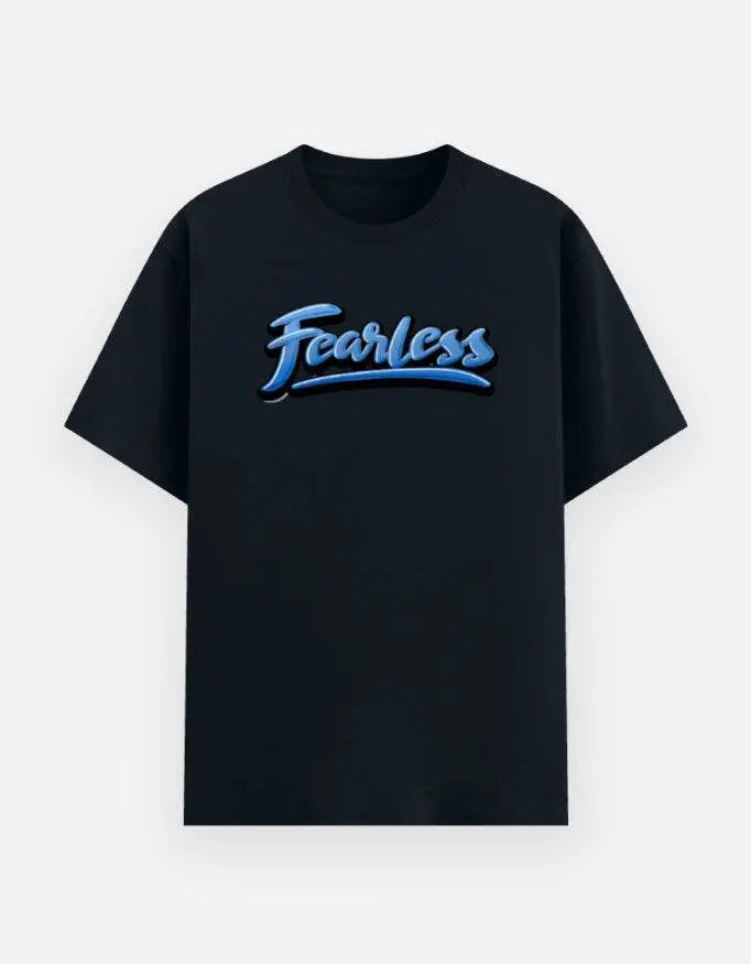 Men's Fearless Graphic T-Shirt – Motivational Streetwear, Bold Script Crew Neck Tee Baklol Wear