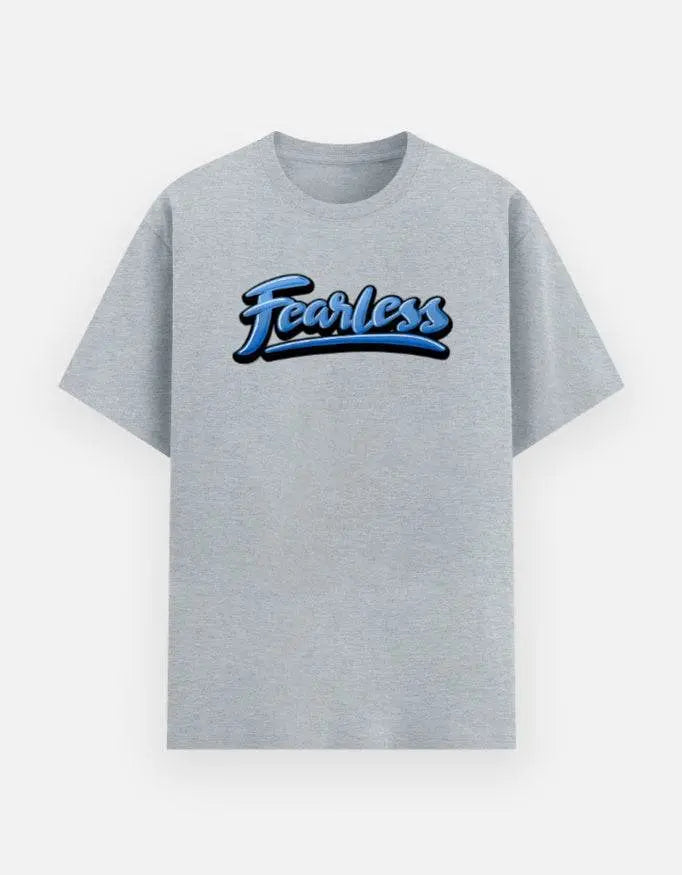 Men's Fearless Graphic T-Shirt – Motivational Streetwear, Bold Script Crew Neck Tee Baklol Wear