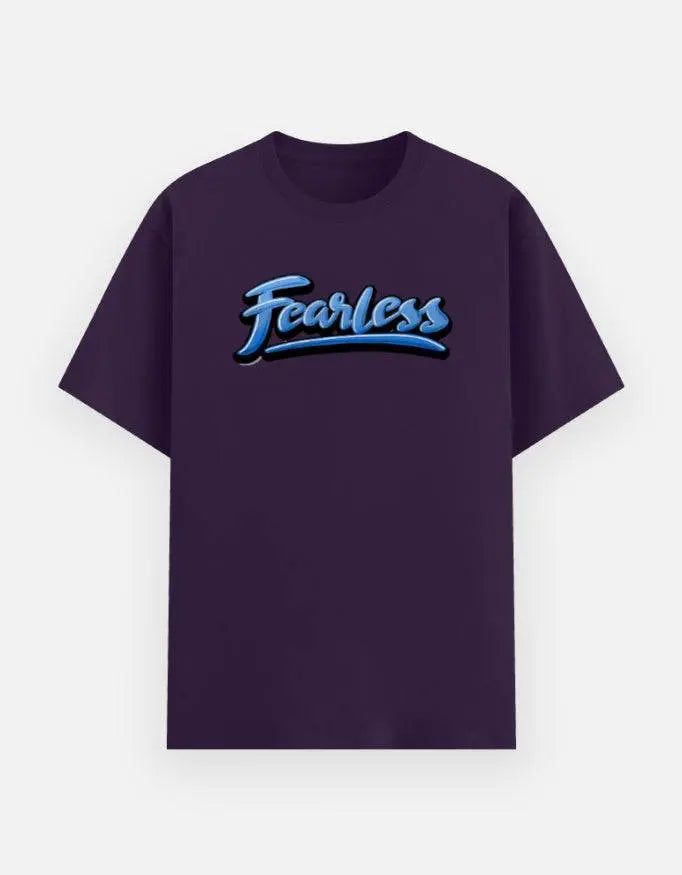 Men's Fearless Graphic T-Shirt – Motivational Streetwear, Bold Script Crew Neck Tee Baklol Wear