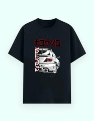 Men's Japanese Car Graphic T-Shirt – JDM Tuner Art, Evo Drift Streetwear, Crew Neck Tee Baklol Wear