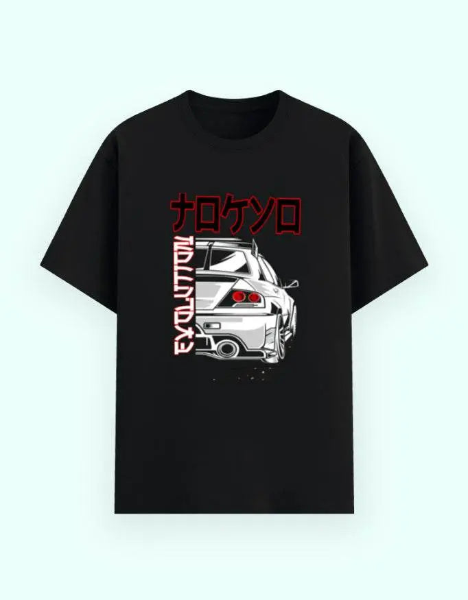 Men's Japanese Car Graphic T-Shirt – JDM Tuner Art, Evo Drift Streetwear, Crew Neck Tee Baklol Wear