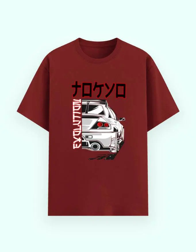 Men's Japanese Car Graphic T-Shirt – JDM Tuner Art, Evo Drift Streetwear, Crew Neck Tee Baklol Wear