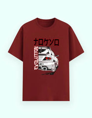 Men's Japanese Car Graphic T-Shirt – JDM Tuner Art, Evo Drift Streetwear, Crew Neck Tee Baklol Wear