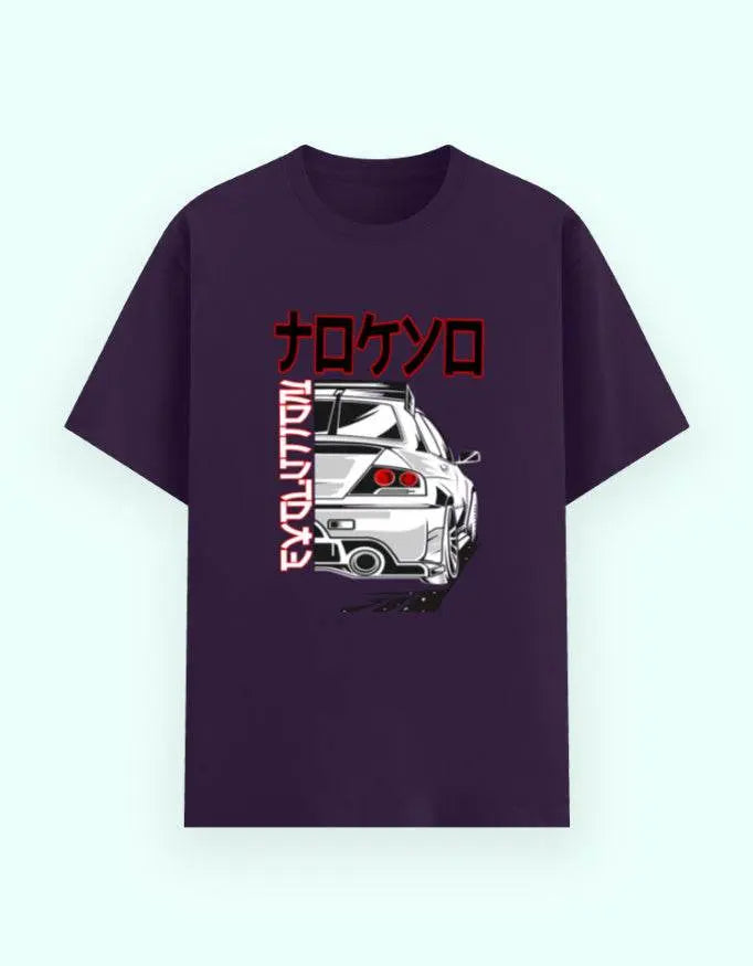 Men's Japanese Car Graphic T-Shirt – JDM Tuner Art, Evo Drift Streetwear, Crew Neck Tee Baklol Wear