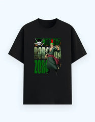 Men's One Piece Zoro Graphic T-Shirt – Anime Samurai Crew Neck, Roronoa Zoro Sword Art Tee Baklol Wear