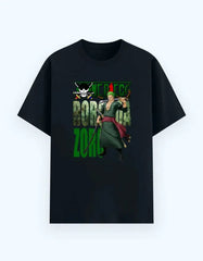 Men's One Piece Zoro Graphic T-Shirt – Anime Samurai Crew Neck, Roronoa Zoro Sword Art Tee Baklol Wear