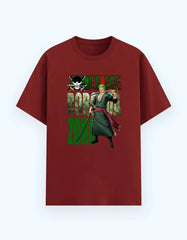 Men's One Piece Zoro Graphic T-Shirt – Anime Samurai Crew Neck, Roronoa Zoro Sword Art Tee Baklol Wear
