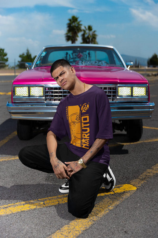 Naruto Anime Oversized T-Shirt | Bold Orange Ninja Graphic Manga Tee Baklol Wear