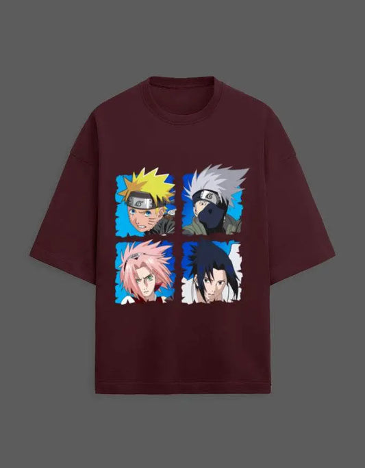 Naruto Team Premium Oversized Tshirt Baklol Wear
