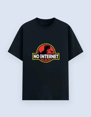 No Internet Dinosaur T-Shirt – Funny Offline Game Inspired Tee for Gamers & Tech Lovers Baklol Wear