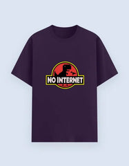 No Internet Dinosaur T-Shirt – Funny Offline Game Inspired Tee for Gamers & Tech Lovers Baklol Wear