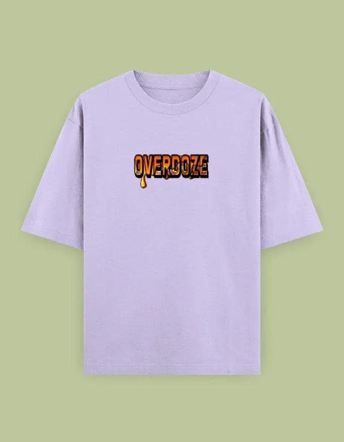 Overdoze Oversized Streetwear T-Shirt – Bold Drip Lettering Graphic Tee Baklol Wear