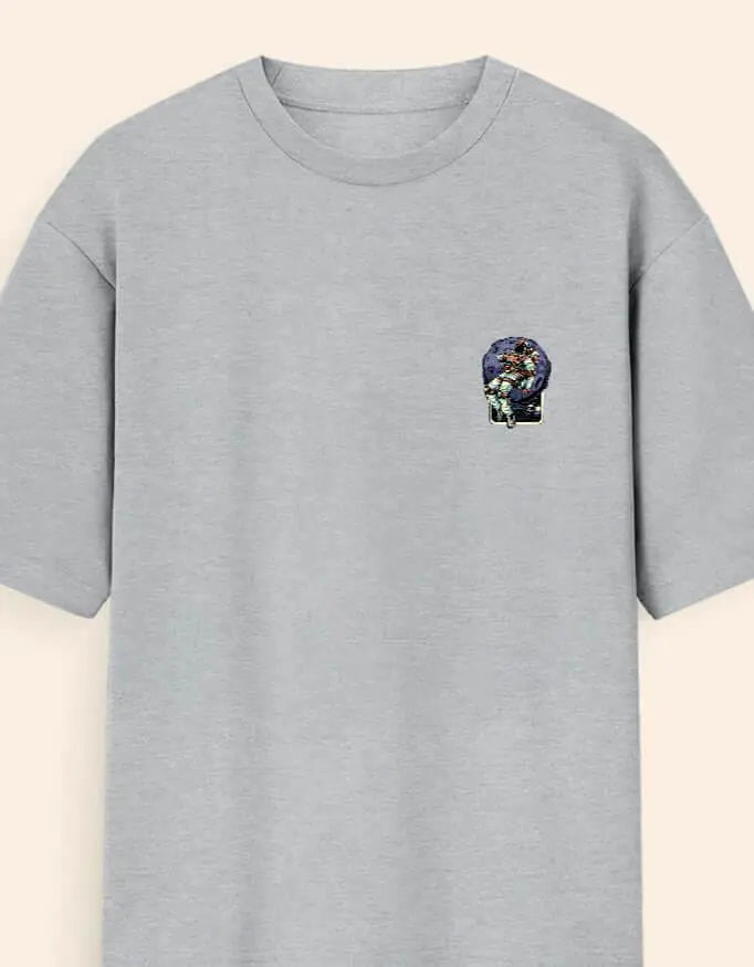 Oversized Moon Astronaut Back Print T-Shirt – Space Explorer Graphic Tee for Men & Women Baklol Wear