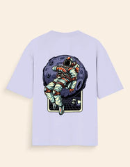 Oversized Moon Astronaut Back Print T-Shirt – Space Explorer Graphic Tee for Men & Women Baklol Wear