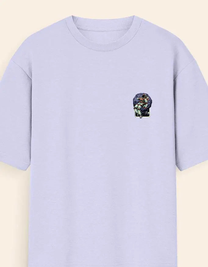 Oversized Moon Astronaut Back Print T-Shirt – Space Explorer Graphic Tee for Men & Women Baklol Wear