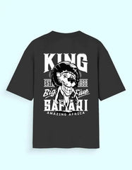 Oversized Safari Lion King Back Print T-Shirt – Big Five Wildlife Africa Graphic Tee Baklol Wear