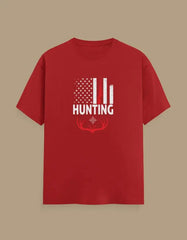 Premium Hunting American Flag and Deer Antler Graphic Unisex Classic Crew T-Shirt - Baklol Wear