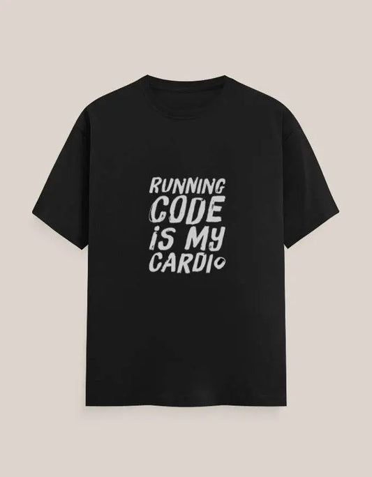 "Running Code Is My Cardio" T-Shirt for Programmers – Soft Cotton, Geeky Gift for Coders Baklol Wear