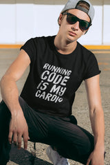 "Running Code Is My Cardio" T-Shirt for Programmers – Soft Cotton, Geeky Gift for Coders Baklol Wear