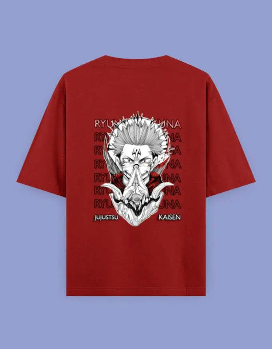 Ryumen Sukuna Oversized Anime T-Shirt – Jujutsu Kaisen Unisex Streetwear Baklol Wear