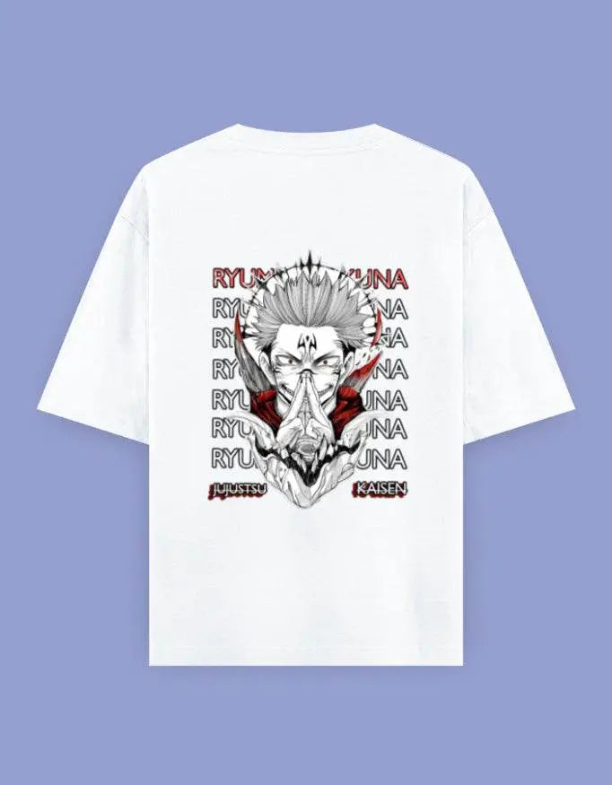 Ryumen Sukuna Oversized Anime T-Shirt – Jujutsu Kaisen Unisex Streetwear Baklol Wear