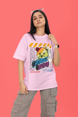 Sannata Oversized Bear Graphic T-Shirt Baklol Wear