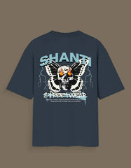 Shanti Skull Oversized Streetwear T-Shirt—Edgy Graphic Design Baklol Wear