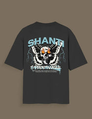 Shanti Skull Oversized Streetwear T-Shirt—Edgy Graphic Design Baklol Wear