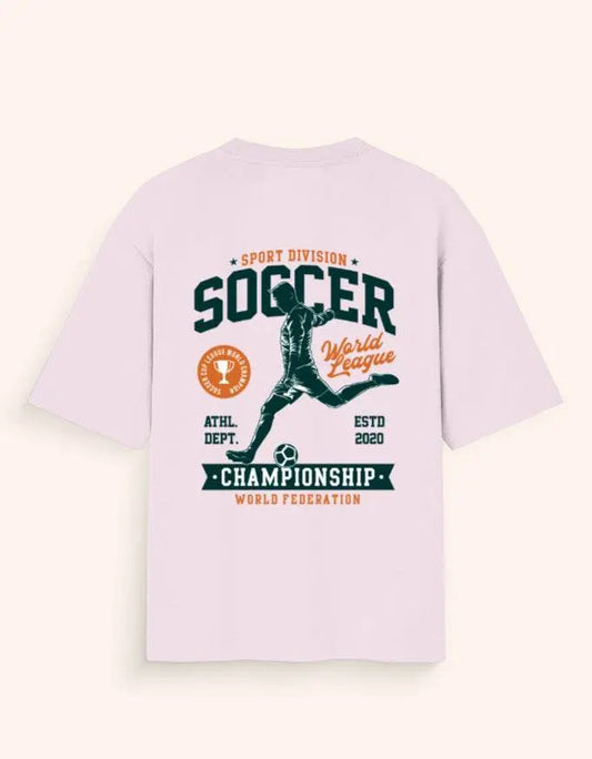 Soccer World League Championship Oversized T-Shirt – Relaxed Fit Athletic Sportswear for Fans & Players Baklol Wear