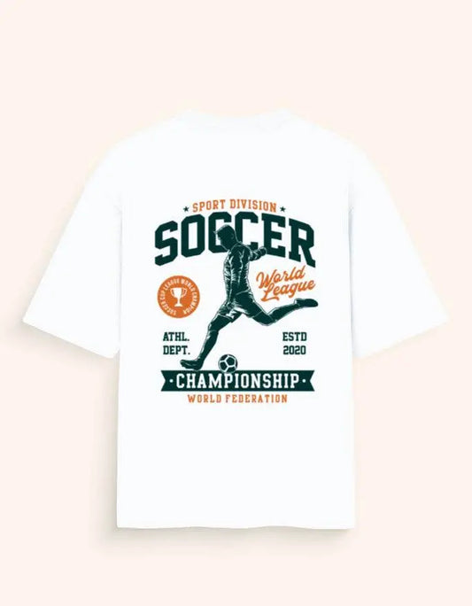 Soccer World League Championship Oversized T-Shirt – Relaxed Fit Athletic Sportswear for Fans & Players Baklol Wear