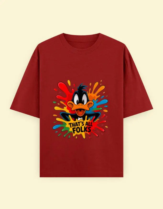 That's All Folks Unisex Oversized Classic T-Shirt Baklol Wear
