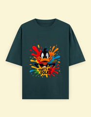 That's All Folks Unisex Oversized Classic T-Shirt Baklol Wear