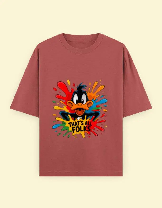 That's All Folks Unisex Oversized Classic T-Shirt Baklol Wear