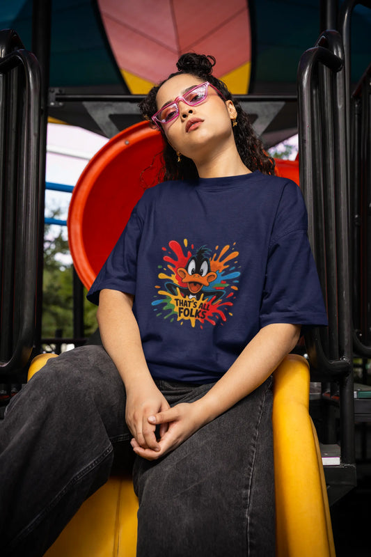 That's All Folks Unisex Oversized Classic T-Shirt Baklol Wear