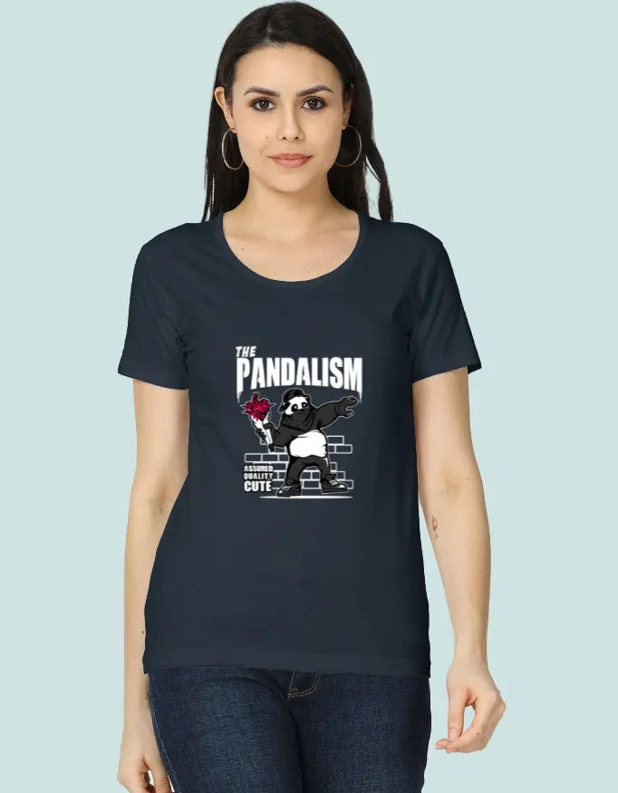 The Pandalism Panda Graphic T-Shirt for Women Baklol Wear