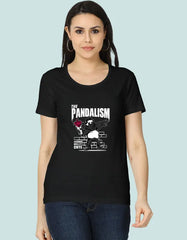 The Pandalism Panda Graphic T-Shirt for Women Baklol Wear