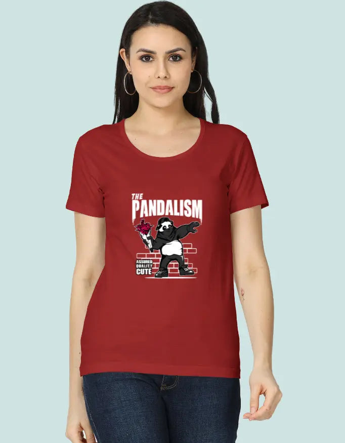 The Pandalism Panda Graphic T-Shirt for Women Baklol Wear