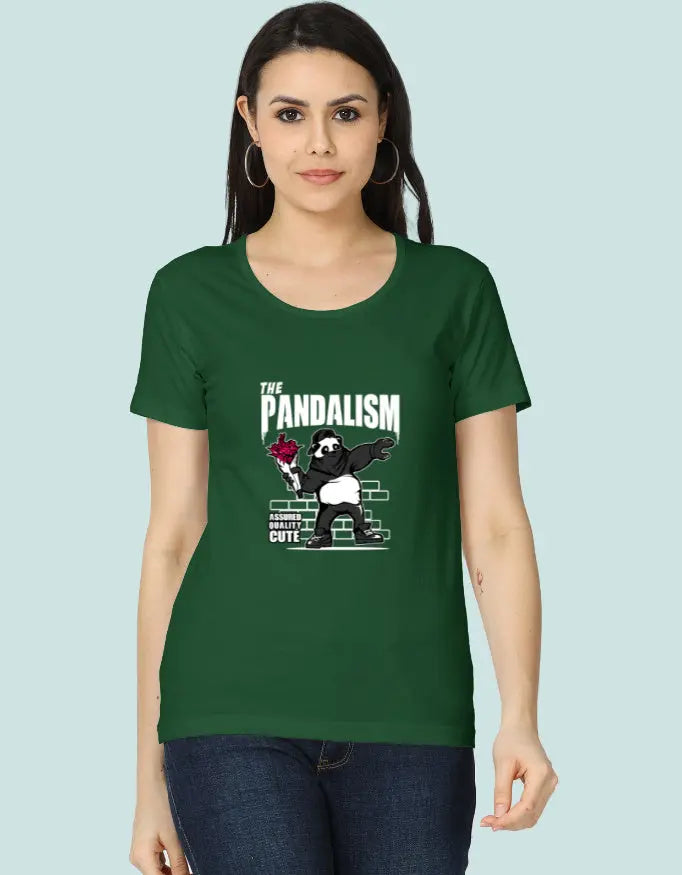 The Pandalism Panda Graphic T-Shirt for Women Baklol Wear